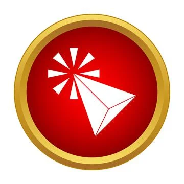 Clicking cursor selecting internet button with star icon 스톡 일러스트