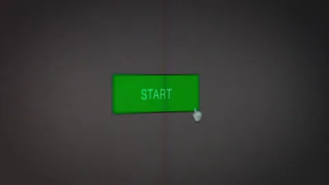 Clicking a green Start button on a computer. 4 different. Stock Footage 288968389