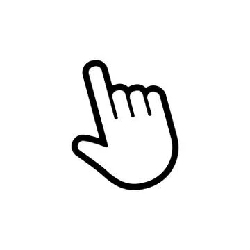 Clicking hand vector icon Stock Illustration