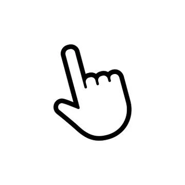 Clicking hand vector icon Stock Illustration