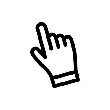 Clicking hand vector icon Illustrazione stock