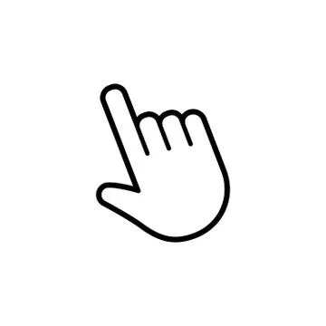 Clicking hand vector icon Stock Illustration