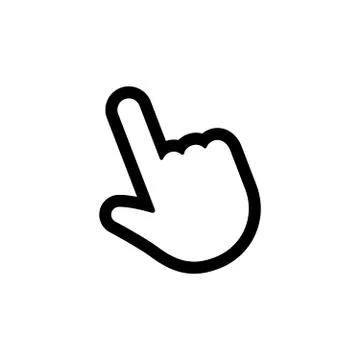 Clicking hand vector icon Stock Illustration
