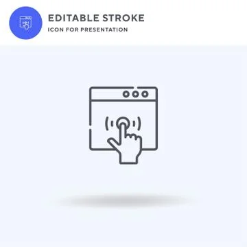 Clicking icon vector, filled flat sign, solid pictogram isolated on white, logo 스톡 일러스트