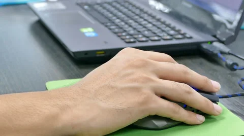 Clicking laptop computer Stock Footage 68860867