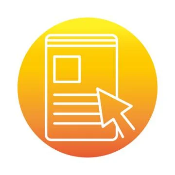 Clicking lesson tutorial online education and development elearning gradient Stock Illustration