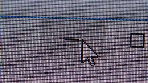 Clicking the minimize button in a computer screen Stock Footage 118859689