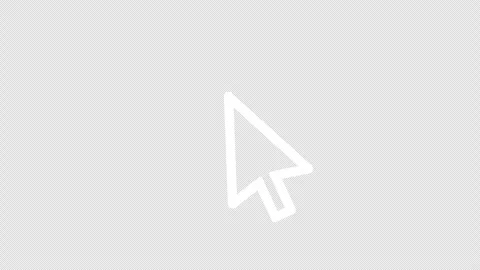 Clicking the mouse cursor graphic animation. Alpha channel Stock Footage 304734203