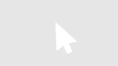 Clicking the mouse cursor graphic animation. Alpha channel Stock Footage 304734205