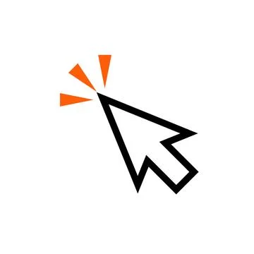 Clicking the mouse cursor. Pointer icon. Vectors. Stock Illustration