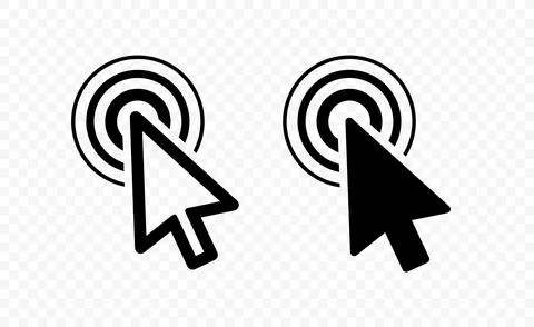 Clicking the mouse cursor vector design Illustrazione stock