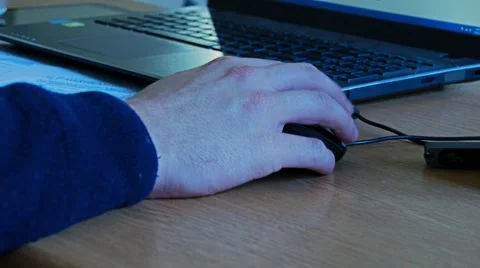 Clicking on mouse Stock Footage 68032715