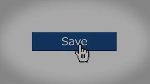 Clicking Save Button UI Animation Stock Footage 333127007