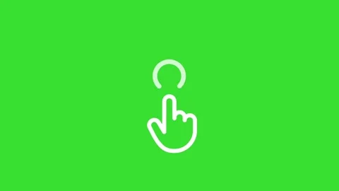 Clicking Single Hand Gesture for Selecting on Green Screen Animation Stock Footage 329174784