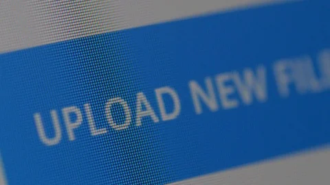 Clicking upload new files button, macro Vídeo Stock 88692493