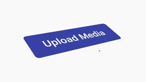 Clicking upload new media button on white background. Stock Footage 219554481