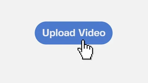 Clicking Upload Video Button Online Stock Footage 340240538
