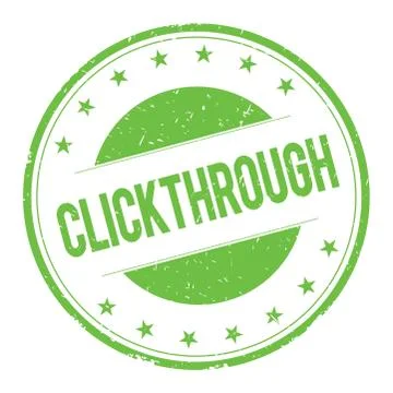 CLICKTHROUGH stamp sign Stock Illustration