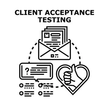 Client acceptance testing process with feedback and approval イラスト素材