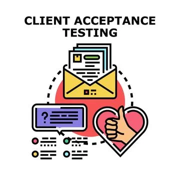 Client acceptance testing process with feedback and approval イラスト素材
