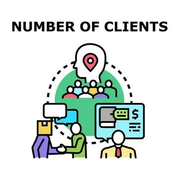 Client acquisition increasing customer base concept Stock Illustration