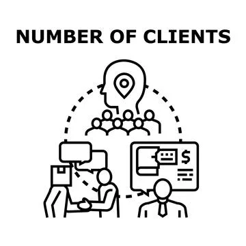 Client acquisition increasing customer base concept Stock Illustration
