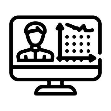 Client activity analysis kyc line icon vector illustration 스톡 일러스트