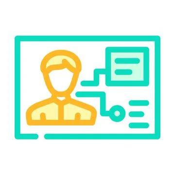Client analysis kyc color icon vector illustration Illustrazione stock