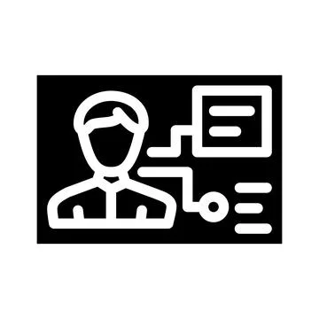 Client analysis kyc glyph icon vector illustration 스톡 일러스트