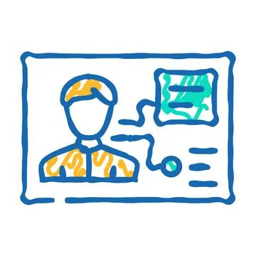 Client analysis kyc icon doodle illustration 스톡 일러스트