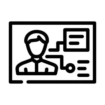 Client analysis kyc line icon vector illustration 스톡 일러스트