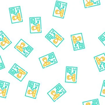 Client analysis kyc vector seamless pattern Illustrazione stock