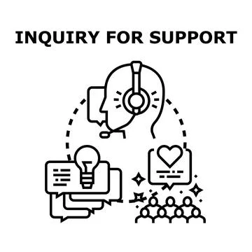 Client asking for help from customer support service Stock Illustration