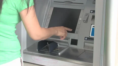 Client with Bank Machine Vidéo 25857258