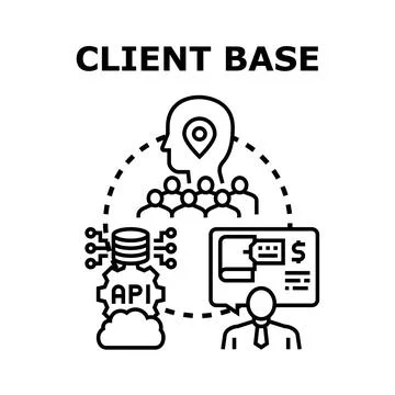 Client base concept representing business growth and user management イラスト素材