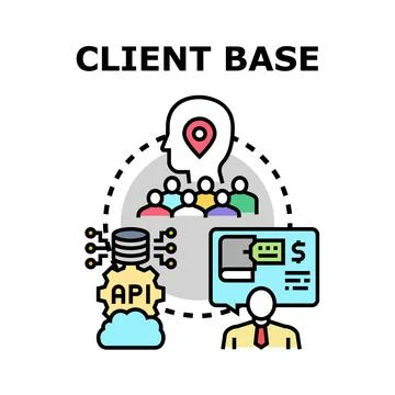 Client base concept representing business growth and user management イラスト素材