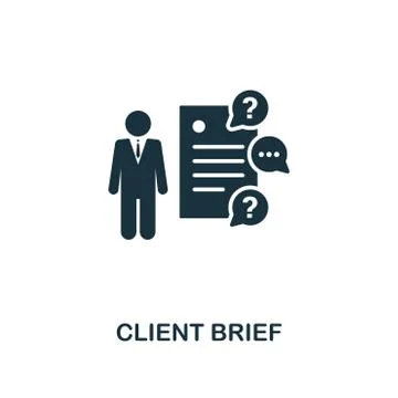 Client Brief creative icon. Simple element illustration. Client Brief concept Stock-Illustration