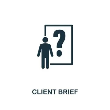Client Brief icon. Premium style design from advertising icon collection. UI and Stock-Illustration