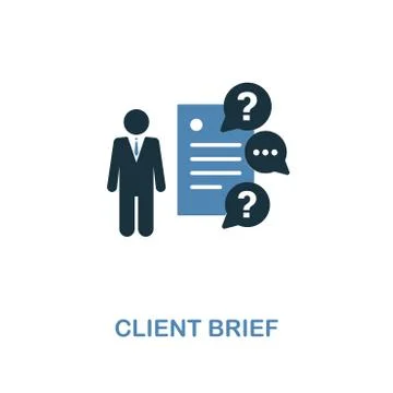 Client Brief icon in two colors. Creative design from online marketing icon Stock Illustration