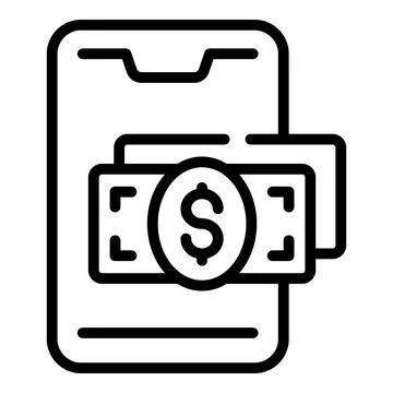 Client budget icon outline vector. Customer cost Stock Illustration