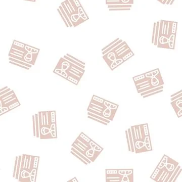 Client card kyc glyph vector seamless pattern イラスト素材