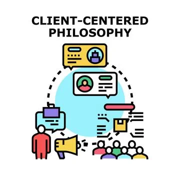 Client centered philosophy concept vector illustration 스톡 일러스트
