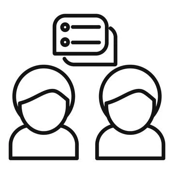 Client chat talk icon outline vector. Customer digital Ilustración de archivo