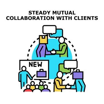 Client collaboration concept demonstrating partnership communication and ne.. Stock Illustration