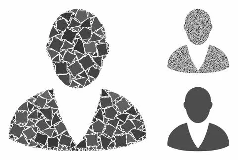Client Composition Icon of Irregular Parts Stock Illustration