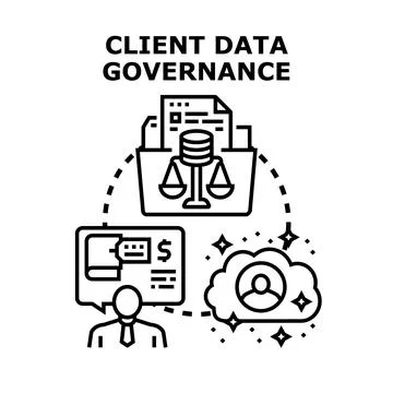 Client data governance managing information and legal compliance 스톡 일러스트