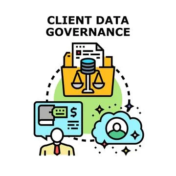 Client data governance managing information and legal compliance 스톡 일러스트