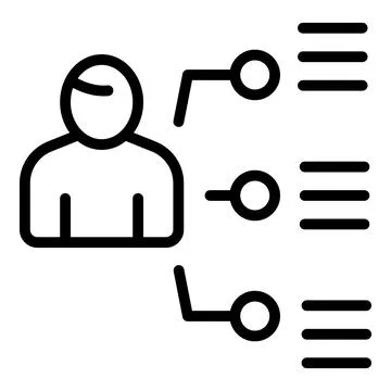 Client data icon outline vector. Customer account Ilustración de archivo