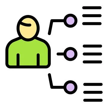 Client data icon vector flat Ilustración de archivo