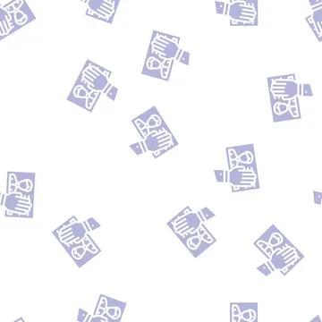 Client data theft kyc glyph vector seamless pattern Stock Illustration